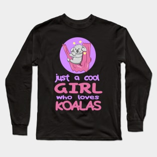 Cute Girl Who Loves Koalas Long Sleeve T-Shirt